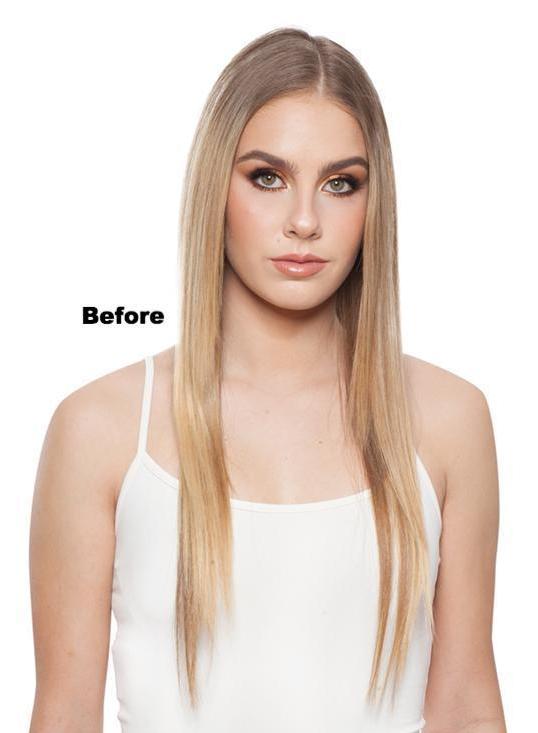 301T F-Top Blend LT: Hand Tied Human Hair Piece 