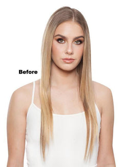 301T F-Top Blend LT: Hand Tied Human Hair Piece 